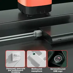 Портативний кемпінговий душ з акумулятором на 6000 mAh Помаранчевий (00282) - мініатюра 3