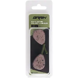Грузило Brain In-Line Flat Lead 42g 2шт/уп Brown - мініатюра 2