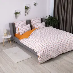 Комплект постільної білизни ТЕП Terracotta Check 70x70 євро білий - мініатюра 3