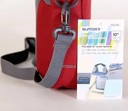 Сумка для планшета нетбука 10 дюймів Sumdex PON-308RD Червона - мініатюра 5