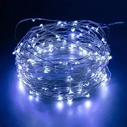 Гірлянда Роса Нитка 50 LED на батарейках 5 м Білий
