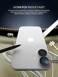 Захисне скло для камери Apple iPhone 17, Supreme BI, чорний колір, з рамкою, глянцеве скло для захисту лінз, протиударне, прозоре, з клейовим шаром по контуру, не впливає на якість фото, ArmorStandart (ARM86442) - мініатюра 5