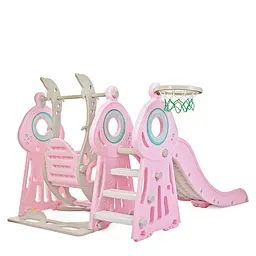 Дитяча гірка-гойдалка Bambi WM19011-8 пластик, з баскетбольним кільцем - мініатюра 3