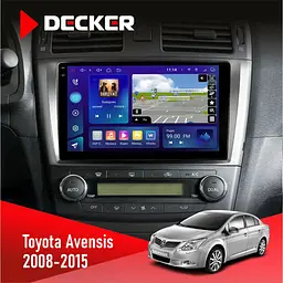 Штатна магнітола Toyota Avensis 2008-2015 Decker D9-009 4x64, DSP, 4G, 2k Decker (НФ-00008463)