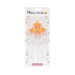 Набір свічок для торта "Зірочки" Bambi TL-1045(Peach) персиковий, 4 штуки
