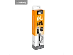 Кабель ColorWay (CW-CBUL007-BK) USB Apple Lightning 2.4A 2м чорний - мініатюра 3