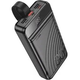Портативна батарея Hoco J123B Element 22.5W+PD20W with LCD and LED-lamp 30000 mAh Black - мініатюра 2