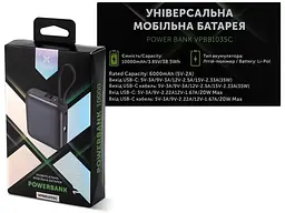 Зовнішній акумулятор (Power Bank) Vinga 10000 mAh 35W Display Cable (VPBB1035C) - мініатюра 7