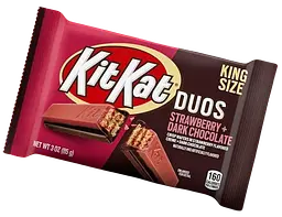 Шоколадний батончик Kit Kat Duos Chocolate Strawberry Creme Wafer King Size 85 г - мініатюра 2