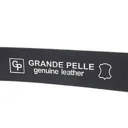 Класичний пояс під штани для чоловіків із натуральної шкіри Grande Pelle 11688 чорний 120 см - мініатюра 5