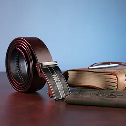 Міцний чоловічий ремінь з автоматичною пряжкою 20210 Vintage коричневий 119 см - мініатюра 8