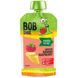 Пюре фруктово-ягідне Bob Snail Smoothie Банан-Малина, 120 г