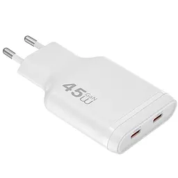 МЗП G034 Essen PD45W GaN (2USB-C) White Wiwu teh0029665 - мініатюра 2
