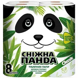 Туалетний папір СНЕЖНАЯ ПАНДА 8шт Класiк