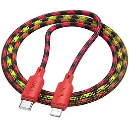 Дата кабель Hoco X116 Meridian Type-C to Lightning 27W (1m) Gradient Red Mix - мініатюра 2