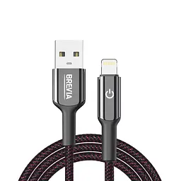 Кабель Brevia USB to Lightning 2,4А 1,2 м, чорний box (54120BULC1)