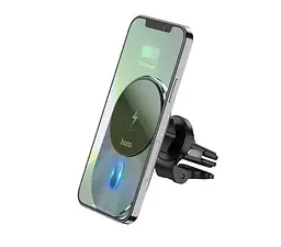 Автомобільний магнітний тримач Hoco CA91 з бездротовою зарядкою MagSafe 5W-15W - мініатюра 2