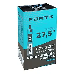 Велокамера FORTE Classic 27.5" х 1.75-2.25 FV Presta 48 мм