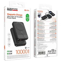 Портативний ЗП Power Bank Borofone BJ82A Dawn 20W з БЗП 10000 mAh Black - мініатюра 6