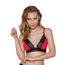 Еластичний топ з мереживом Passion PS001 TOP XL, red-black - мініатюра 1