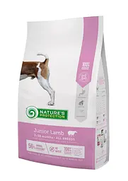 Сухий корм для цуценят всіх порід з ягнятиною Nature's Protection Junior Lamb All Breeds, 2 кг