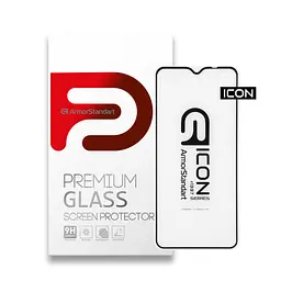 Захисне скло для Xiaomi Redmi 9T, Icon, 2.5D загартоване скло, повне проклеювання, глянсове, удароміцне, з олеофобним покриттям, сумісне з чохлами, міцність 9H, проста установка, ArmorStandart (ARM58274)