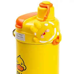 Термос G. Duck 460 мл з трубочкою та гвинтовою кришкою, жовтий Happy Life HP18309Y - мініатюра 6
