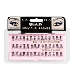 Пучкові вії для нарощування подвійні Salon Duo Flare Individual Lashes MEDIUM