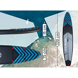 Надувна SUP дошка THUNDER Steel 365 см із веслом Blue - мініатюра 8