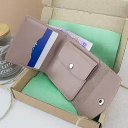 Подарунковий жіночий набір Handycover №54 (нюдовий) гаманець + ключниця + обкладинка на паспорт - мініатюра 6