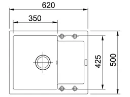 Кухонна мийка Franke Maris MRG 611-62 (114.0565.115) сірий камінь - мініатюра 2