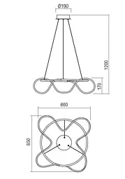 Підвісний світильник Redo CORRAL SU LED 40W D700 3000K MAT GOLD (4.1.2) 01-2110 - мініатюра 2
