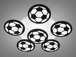 Люстра стельова LED Diasha 8065/5+1BK, 105W, 4100K, чорний акрил, сучасний стиль для дитячої та офісу - мініатюра 3