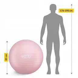 М'яч для фітнесу (фітбол) 4FIZJO 85 см Anti-Burst Pink (P-5907739317421) - мініатюра 11