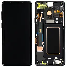 Дисплей Samsung G965 Galaxy S9+ чорний, OLED, з рамкою, Midnight Black