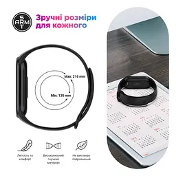 Комплект силіконових ремінців для фітнес браслетів Xiaomi Mi Band 8 Smart Band 9/10, Silicone, basic, зі зручною застібкою, на фітнес трекер та смарт годинник, ArmorStandart (ARM75072) - мініатюра 5