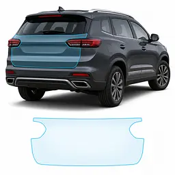 Антигравійна захисна бронеплівка за лекалами для Chery Tiggo 8 I 2018-2020 - зона кришки багажника