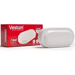 Світлодіодний овальний світильник ЖКГ Vestum 18W 4500K 220V 1-VS-7204