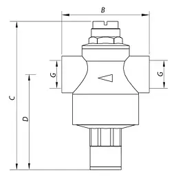 Редуктор тиску Koer KR.1251 1 '' KR2662 - мініатюра 2