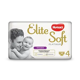 Підгузки-трусики Huggies Elite Soft Platinum 4 (9-14 кг), 36 шт. (824046) - мініатюра 2