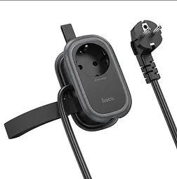 Мережевий подовжувач Hoco NS7 Sharp USB-C/USB-A Чорний - мініатюра 3