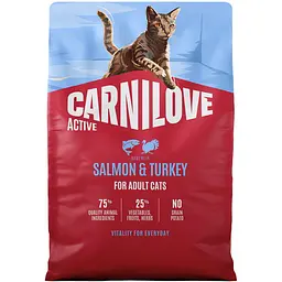 Сухий корм для котів Carnilove Active Salmon & Turkey лосось та індичка 2 кг