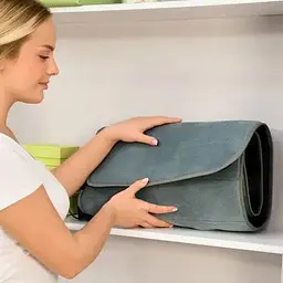 Масажний матрац із підігрівом full body massage mattress Сірий, масажна накидка з підігрівом на стілець ліжко - мініатюра 2