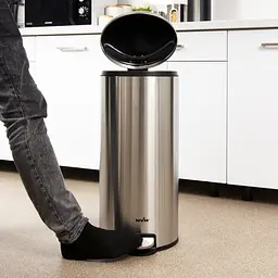 Відро для сміття МVM з кришкою та педаллю 30 л (BIN-16 30L SS) - мініатюра 7