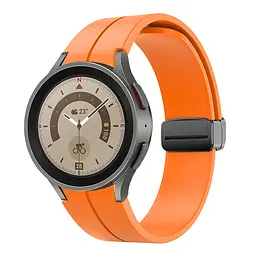Ремінець для Samsung Galaxy Watch 4 Classic 42mm - помаранчевий ширина кріплення 20мм силікон Watchbands Cls-black (W33-6WB62202667) - мініатюра 2