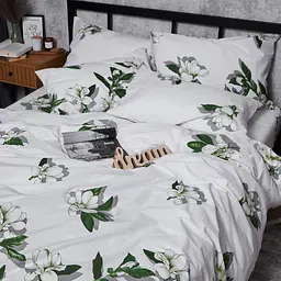 Комплект постільної білизни Moon&Star Бязь Gold Люкс Wisteria White Полуторний Євро 160х220 наволочки 2х40х60 - мініатюра 5