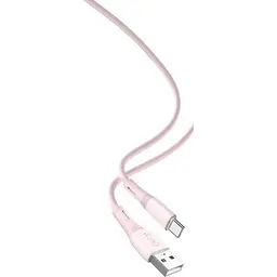 USB Кабель XO NB225 Type-C Silicone Two-Color 2.4A 1.0m Рожевий