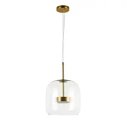 Светильник підвісний LED Levistella 909XL157-1 led (220) AB+CL, 9W, бронза + прозорий, сучасний стиль для вітальні