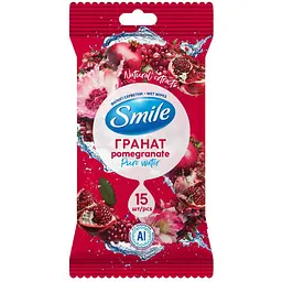 Серветка волога SMILE 42224922 Daily Гранат 15 шт. (4820048481977A)