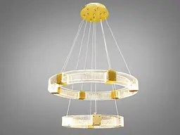 LED люстра підвісна на два кільця Diasha 1022-400+600